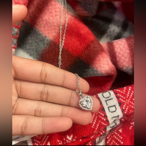 Anthropologie Silver Heart Pendant Necklace - Picture 6 of 6